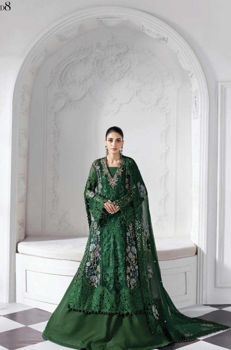 3 Piece Unstitched Embroidered Chiffon Suit | BD-3008